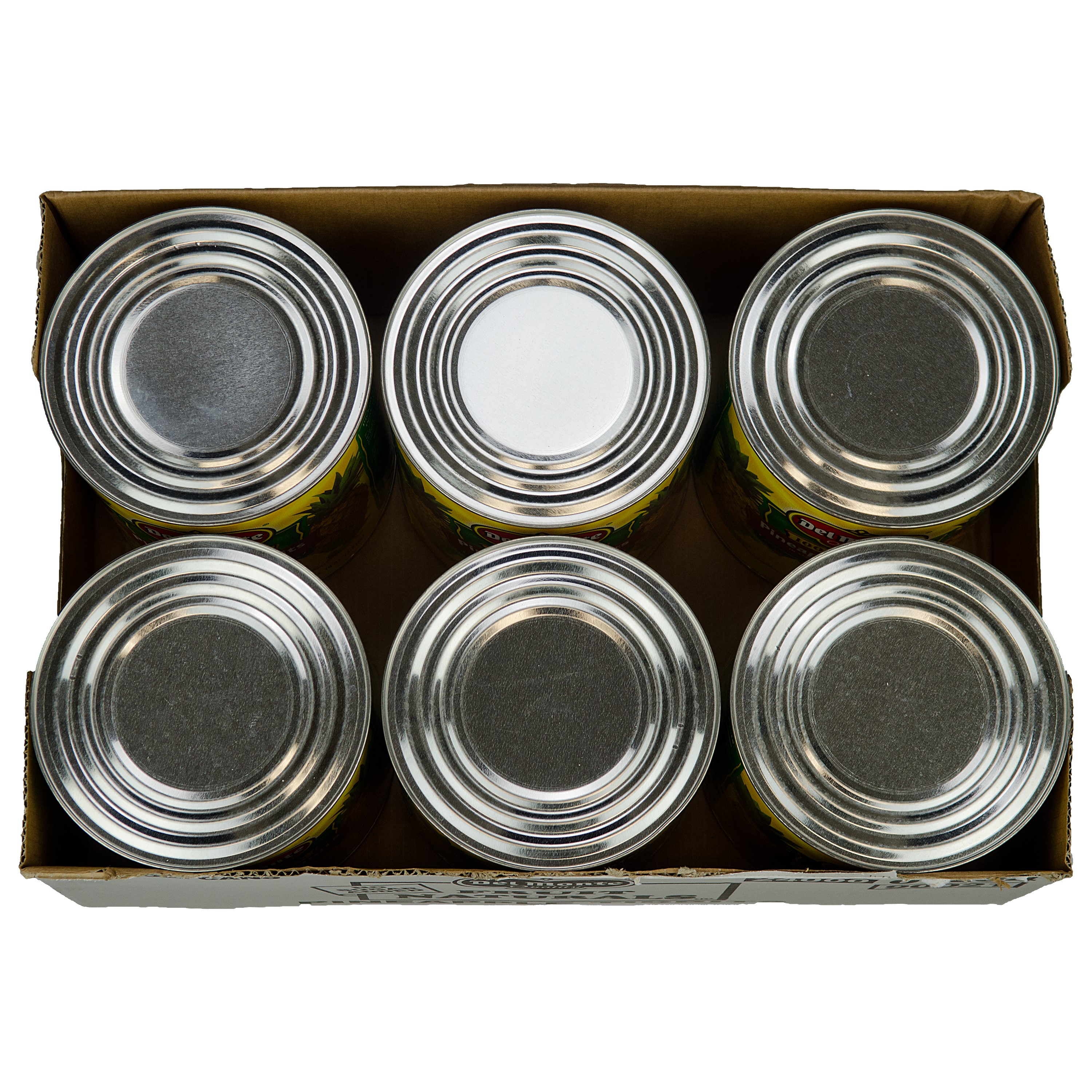 Case of 6 #10 cans of Del Monte Pineapple tidbits in 100% pineapple juice for foodservice