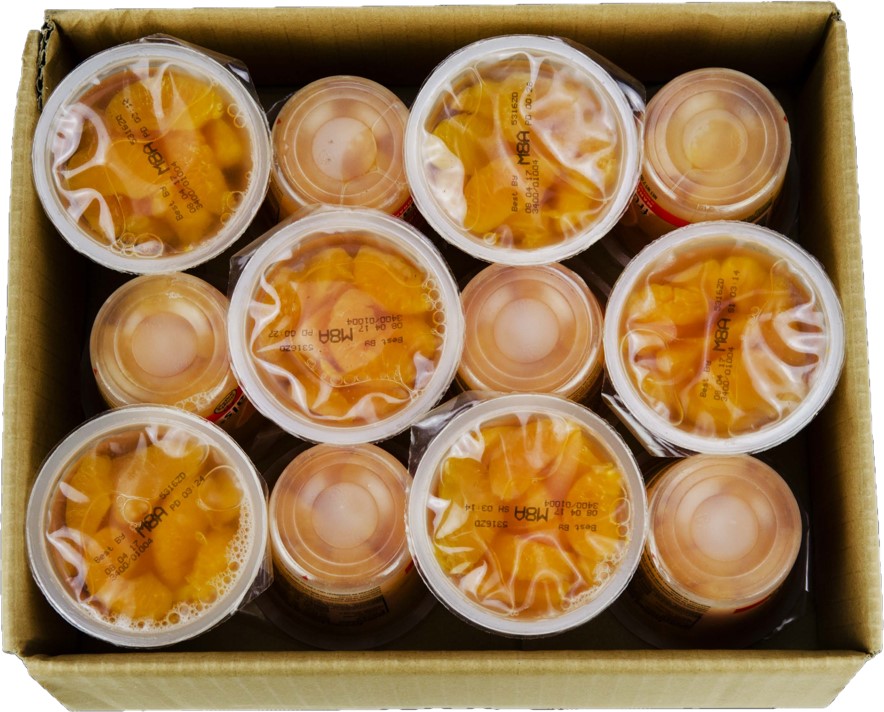 Del Monte Mandarin Oranges 7oz fruit cup for foodservice fruit open case
