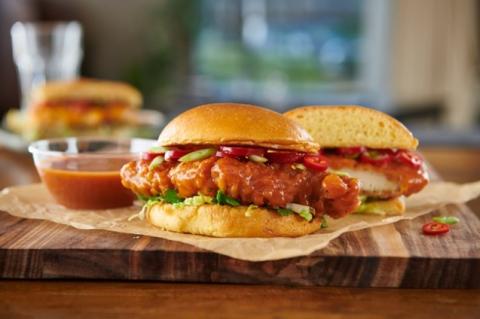 Mango and Sweet Chili Crispy Chicken Sandwich