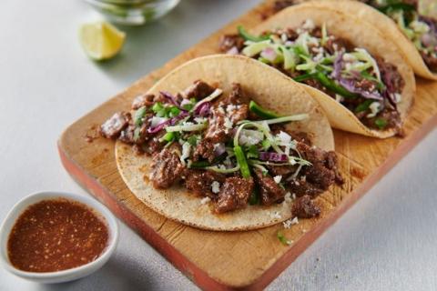 Pineapple Hatch Chili Skirt Steak Tacos